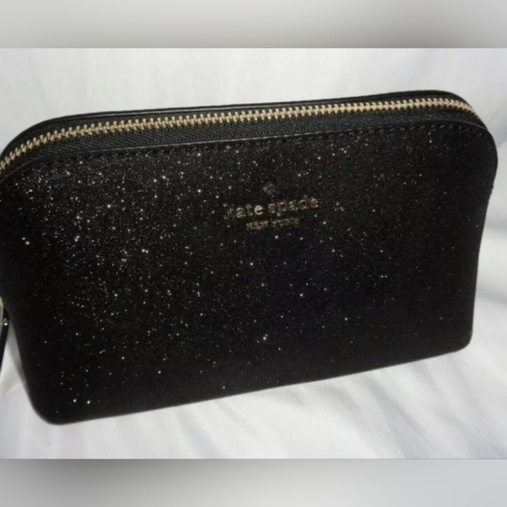 kate spade Black Glitter Cosmetic Bag - Picture 4 of 7